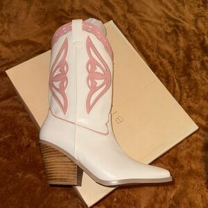 Billini pink and white the cowboy boots